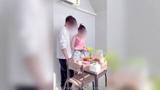 펜션에서 음식 준비하다 식탁에서 둘 째 만드는 커플 korean porn vip